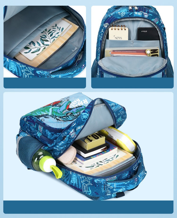 School Backpack Pencil Lunch Bag 3in1 for Boys and Girls Kids