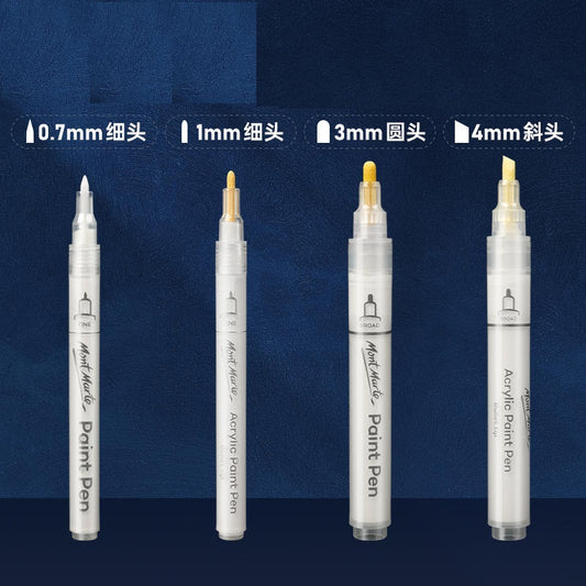 Mont Marte Acrylic White Paint Pens - 4 Pack