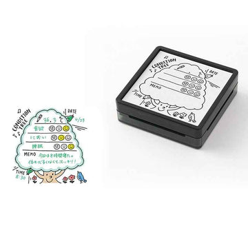 Midori Paintable Stamp Oil Based Ink Rubber Stamp Square 50x50mm