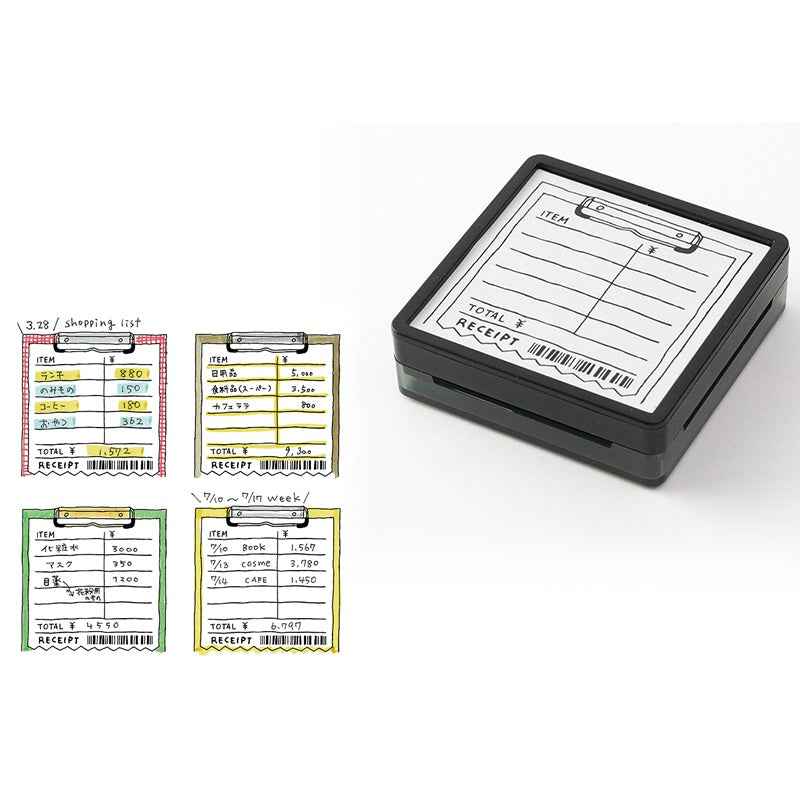 Midori Paintable Stamp Oil Based Ink Rubber Stamp Square 50x50mm