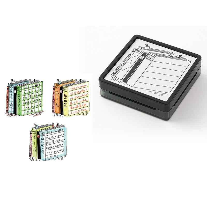 Midori Paintable Stamp Oil Based Ink Rubber Stamp Square 50x50mm