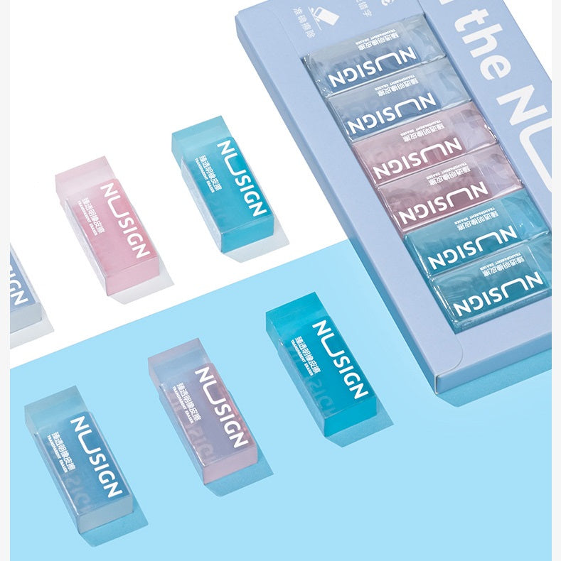 DELI NS154 NUSIGN  3Pcs Rubber Transparent Erasers