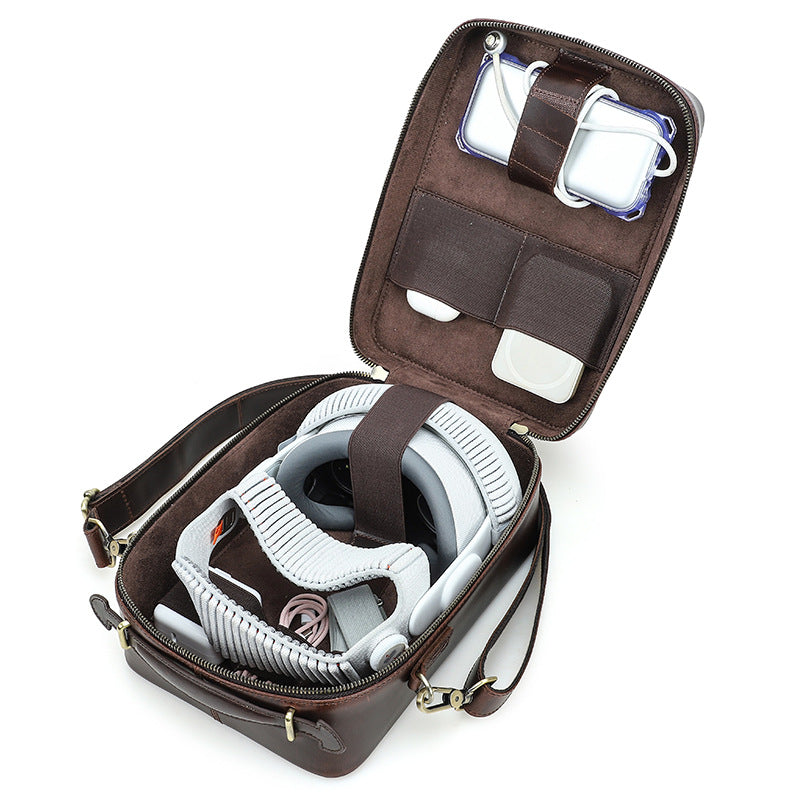 CONTACTS FAMILY Apple Vision Pro Leather Case | Cowhide Carrying
