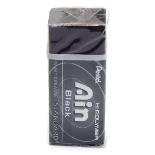 Pentel Hi-Polymer Ain Eraser Black Plastic Standard 5 Pack