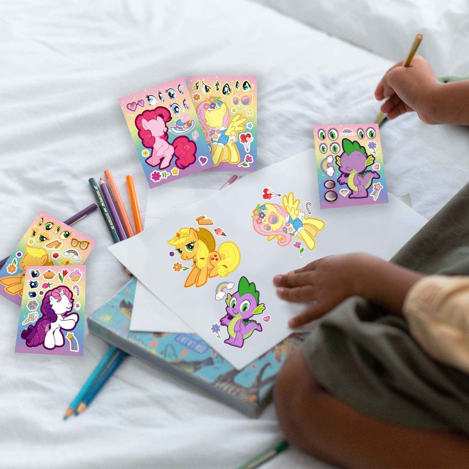 32 Sheets My Little Pony Make a Face DIY Stickers for Kids - TTpen