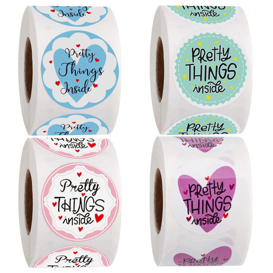 2000pcs Pretty Things Inside Stickers,Round 1 Inch Adhesive Labels
