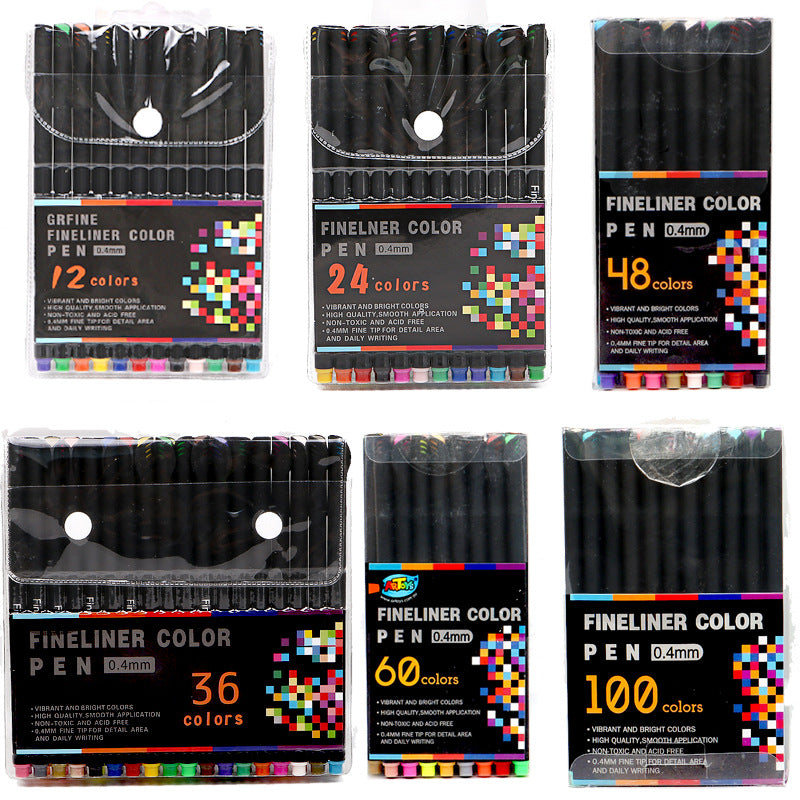 100 Colors Fineliner Fine Point Pens 0.4mm Drawing Markers
