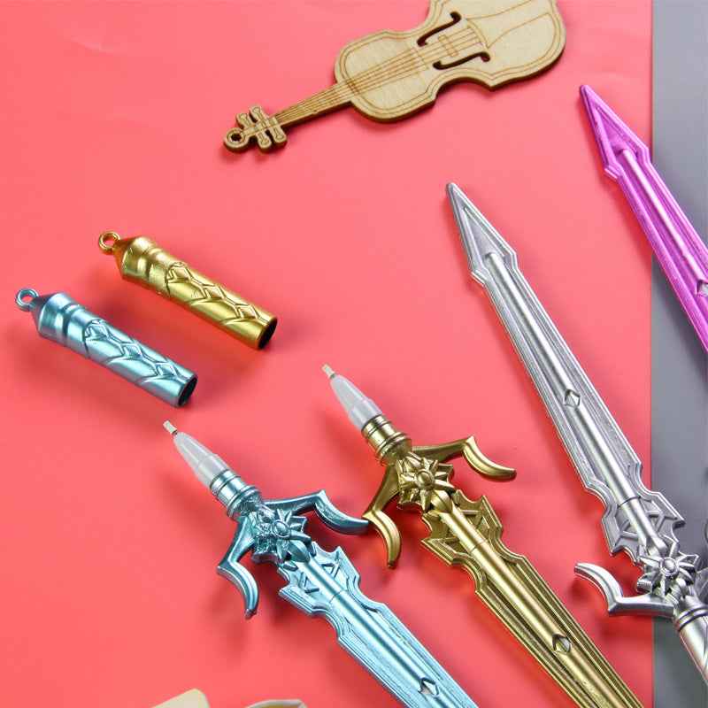 12 Pack Ancient Sword Plastic Gel Ink Pens Set - TTpen