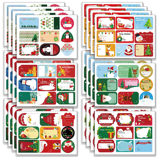 216pcs Christmas Tag To and From Stickers for Gift Box Wrapping