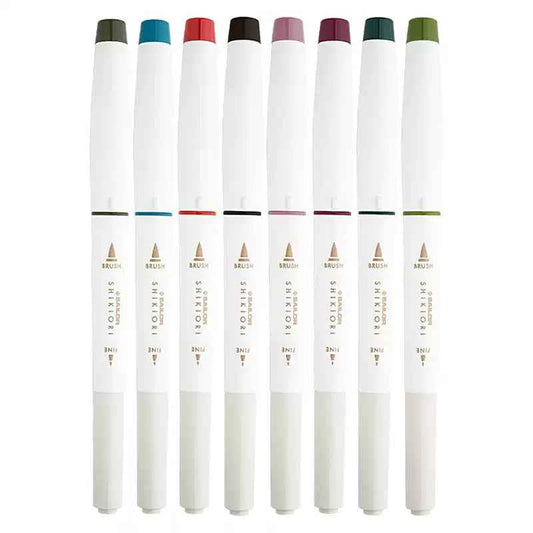 Sailor Shikiori Markers - Dual Tip - Water-Based Pen,Pack of 5