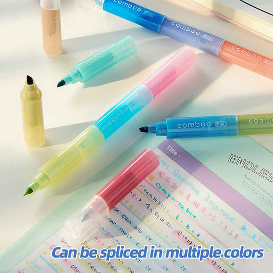 12-Color Comboo Highlighter Fluorescent Markers Set