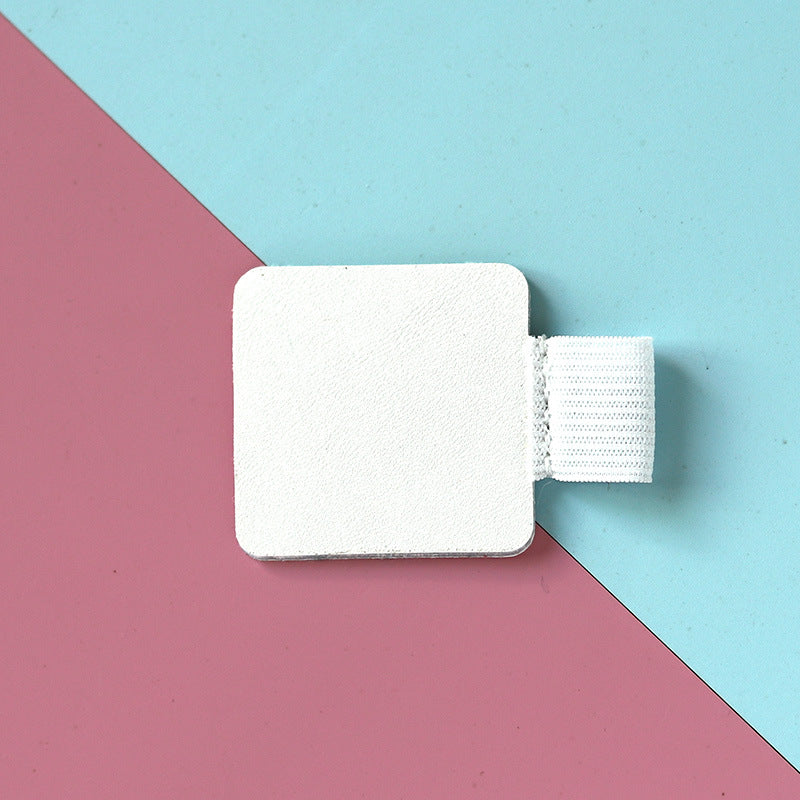 10pcs Self Adhesive Leather Pen Loop Holder for Notebooks White