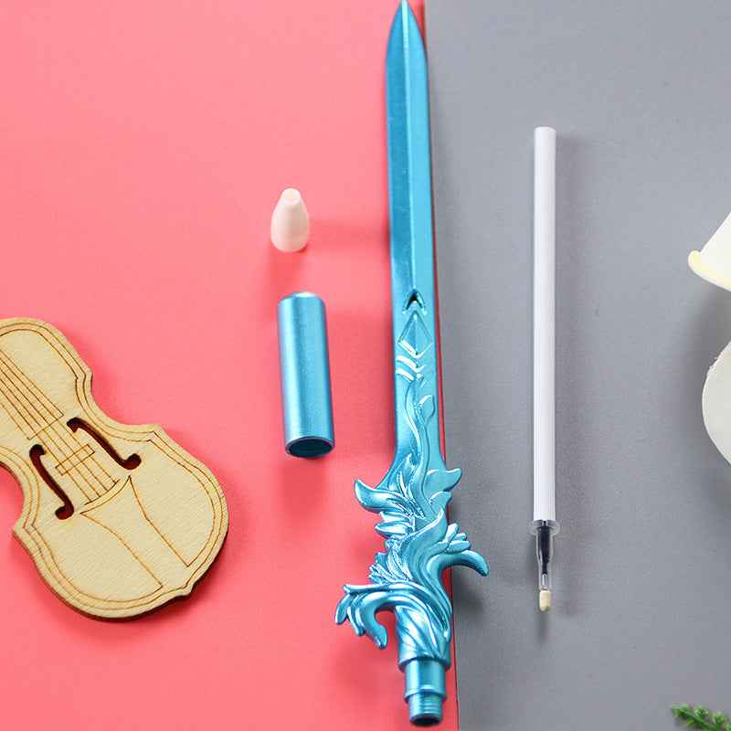 12 Pack Ancient Sword Plastic Gel Ink Pens Set - TTpen