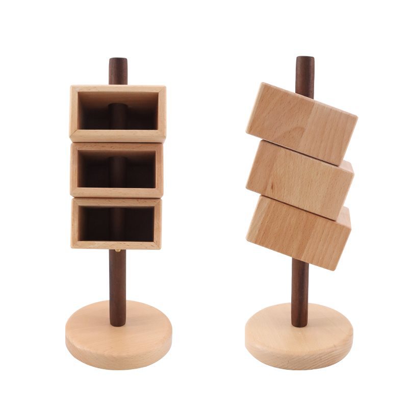 Wooden Desk Art Stackable Pen Organizer Storage Holder