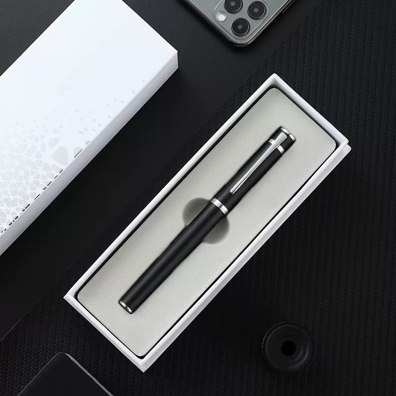 Hero H605C Iridium Fine F Nib Metal Fountain Pen 0.5mm Black