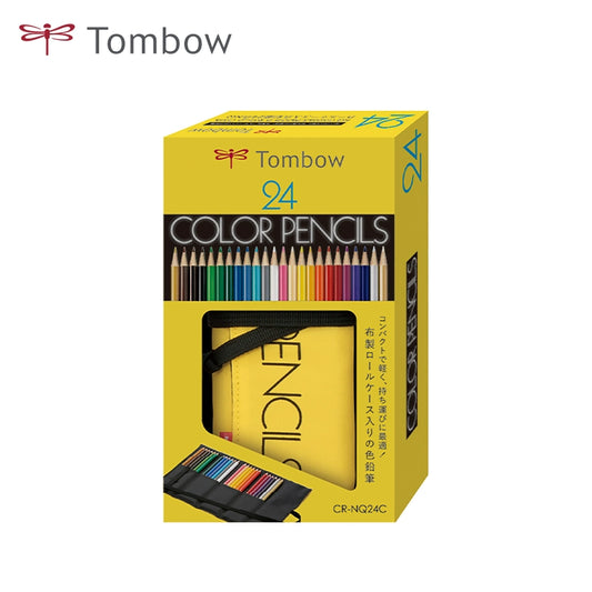 Tombow 24/36 Color Pencil Sets with Roll Case & Mini Sharpener