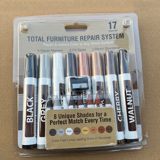 17 Pack Wood Furniture Repair Kit Wood Touch Up Pen Repair Markers