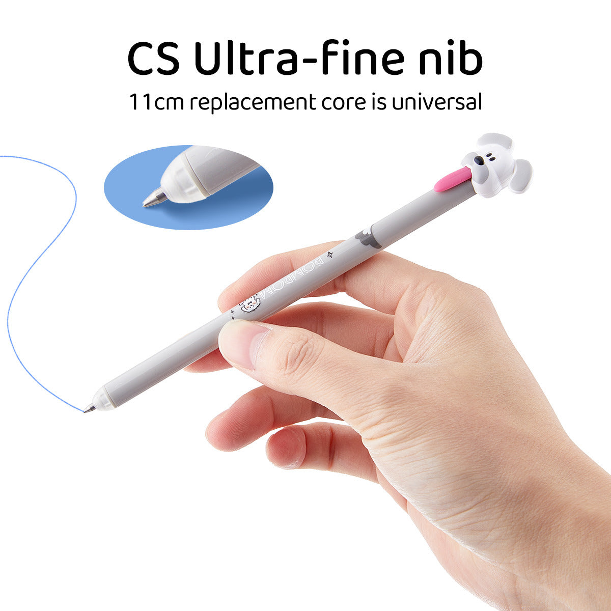 4-Pack Cute Fun Puppy Cartoon Friction Erasable Gel Pens