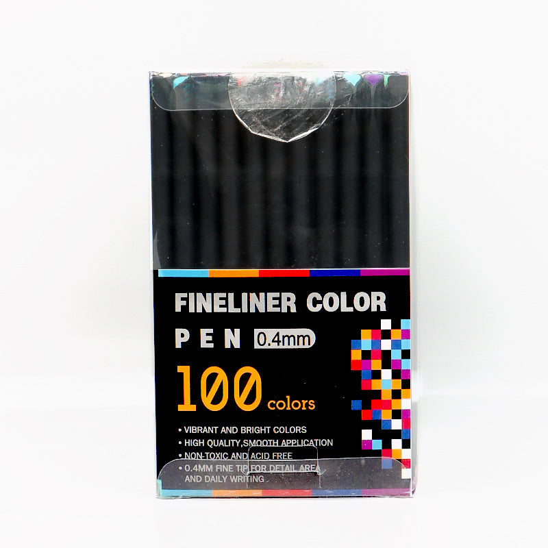 100 Colors Fineliner Fine Point Pens 0.4mm Drawing Markers 100 Pack