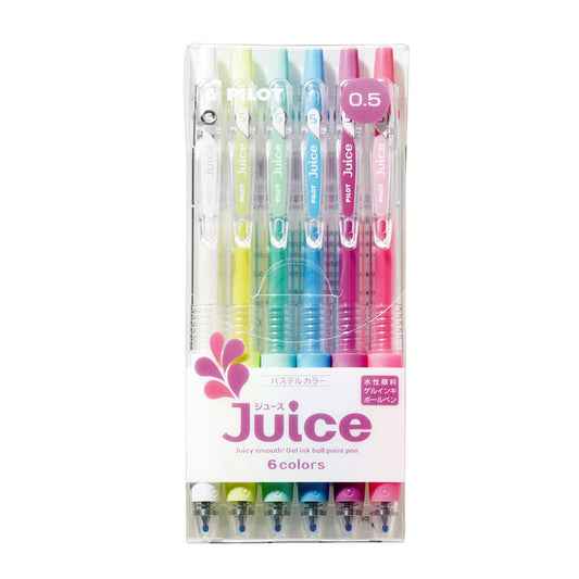 Pilot Juice Gel Ink Ballpoint Pen, 0.5mm, 6 Pastel Colors