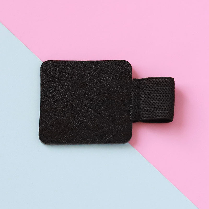 10pcs Self Adhesive Leather Pen Loop Holder for Notebooks Black
