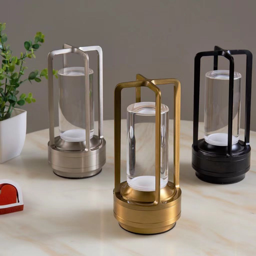 Portable Metal LED Table Desk Lamp Rechargeable Battery Powered