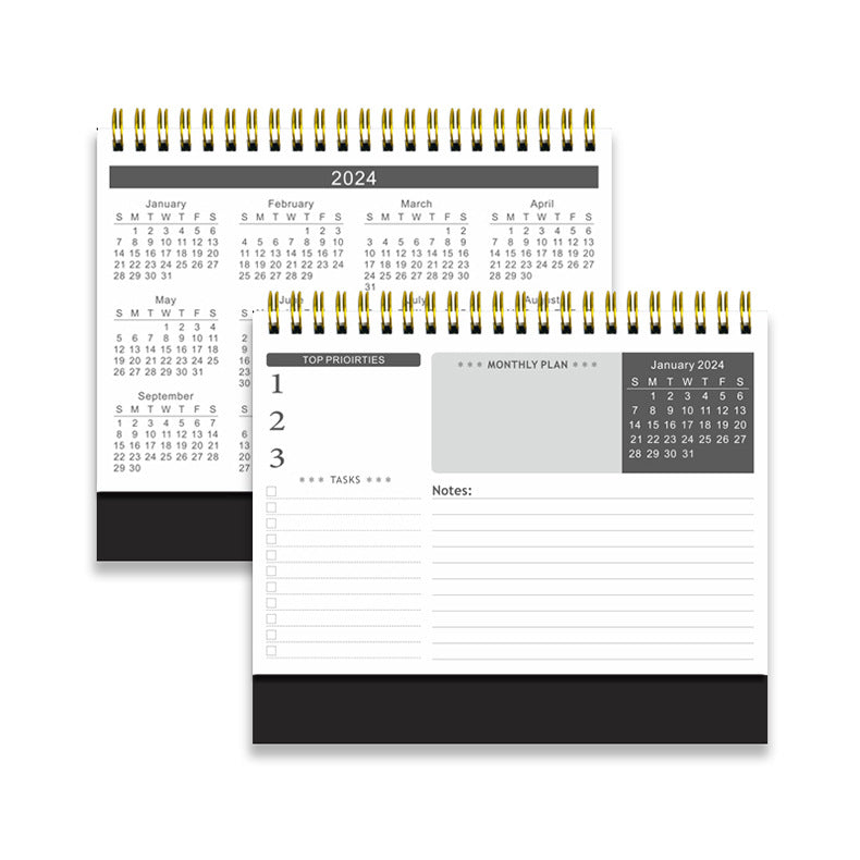 Small Desk Calendar 2024-2025,with To-do List Notes for Office School