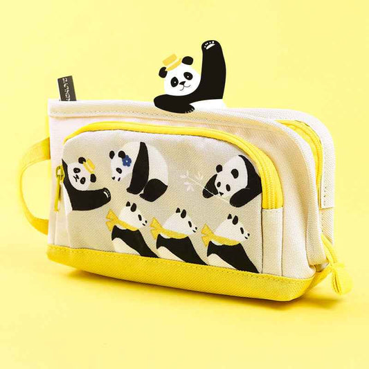 KOKUYO Cute Panda Pencil Case Stationery Pen Pouch