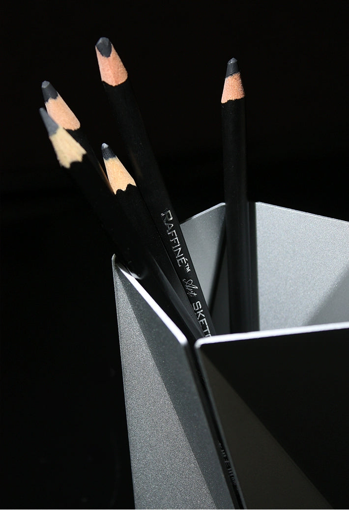 Modern Aluminum Twist Pen Holder - Minimalist Desktop Organizer