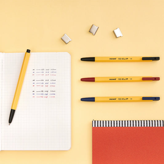 Monami 153 Clip Ballpoint Pen Set - 9-Pack