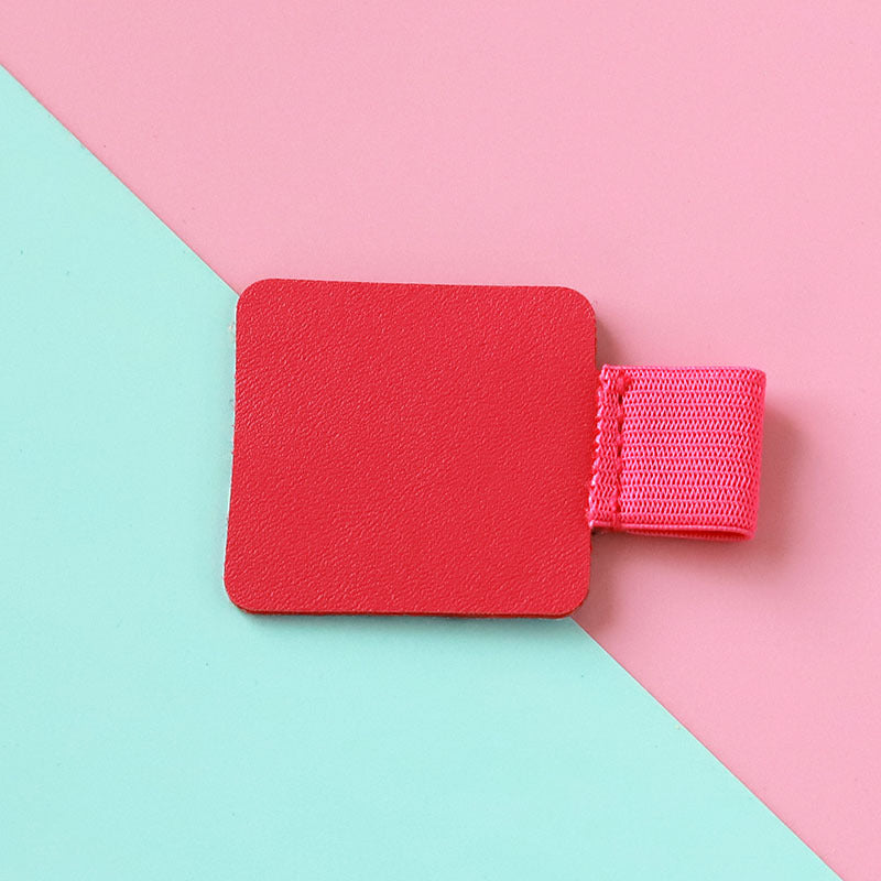 10pcs Self Adhesive Leather Pen Loop Holder for Notebooks Red