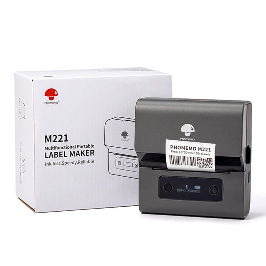 Phomemo M221 Label Makers- 3 Inch Barcode Label Thermal Printer