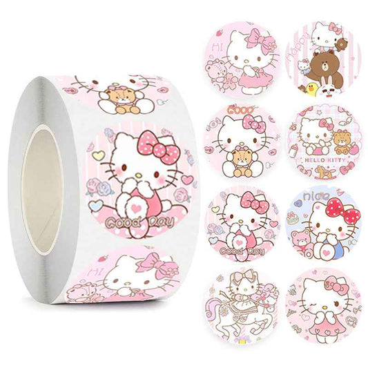 1000pcs Cute Hello Kitty Stickers,1 Inch Pink - TTpen