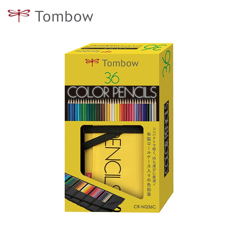 Tombow 24/36 Color Pencil Sets with Roll Case & Mini Sharpener