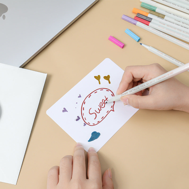 Guangna 6510 Metallic Color Pen 10/12/15/20/30 Fine Point Markers