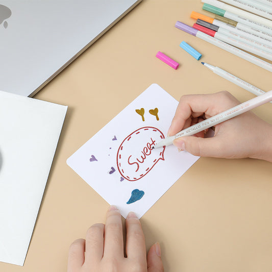 Guangna 6510 Metallic Color Pen 10/12/15/20/30 Fine Point Markers