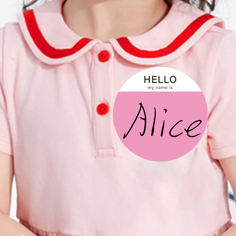 200Pcs Hello Name Tags Hello My Name is Stickers 8cm Round