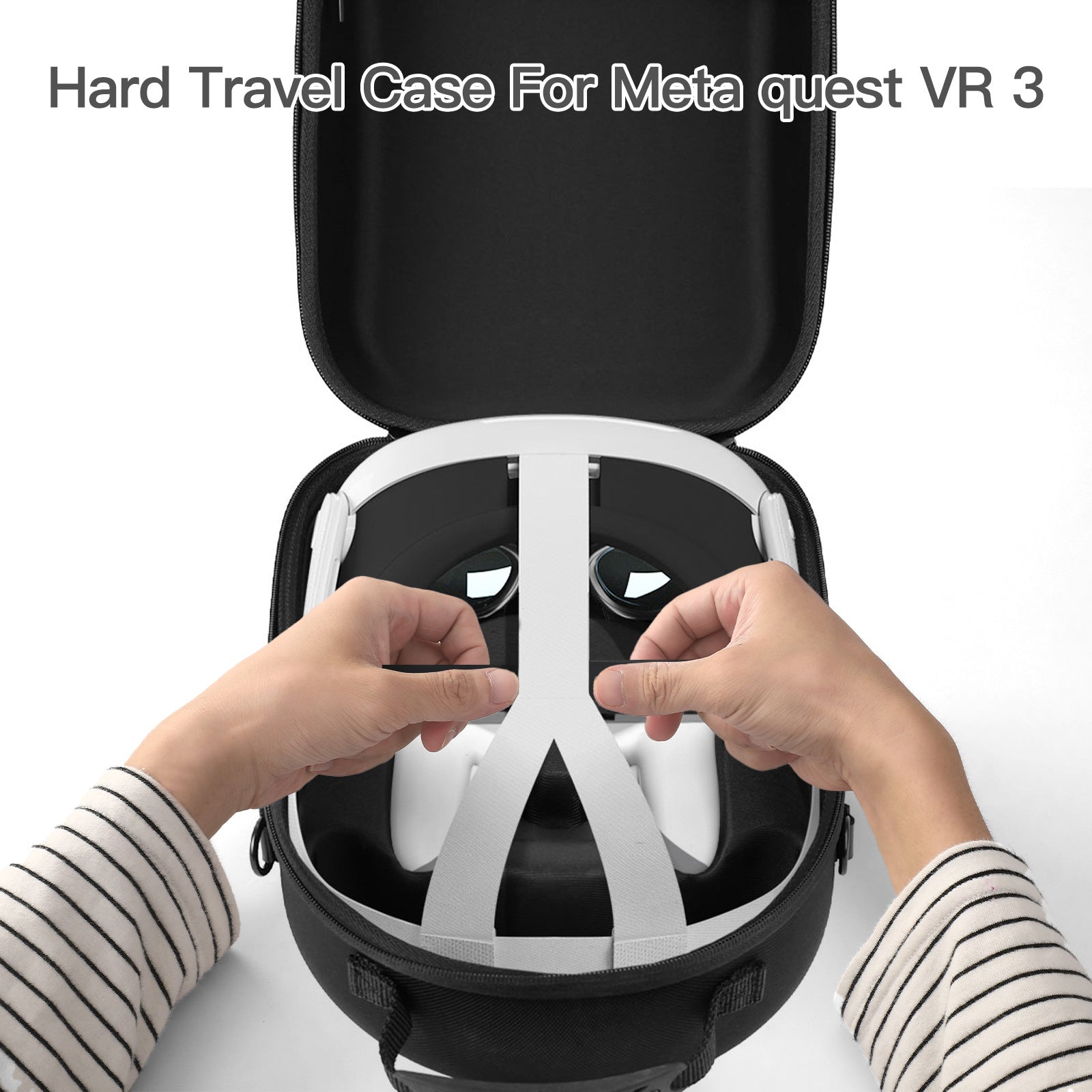 VR Handlebar Organizer Hard Travel Case for Meta Quest VR 3