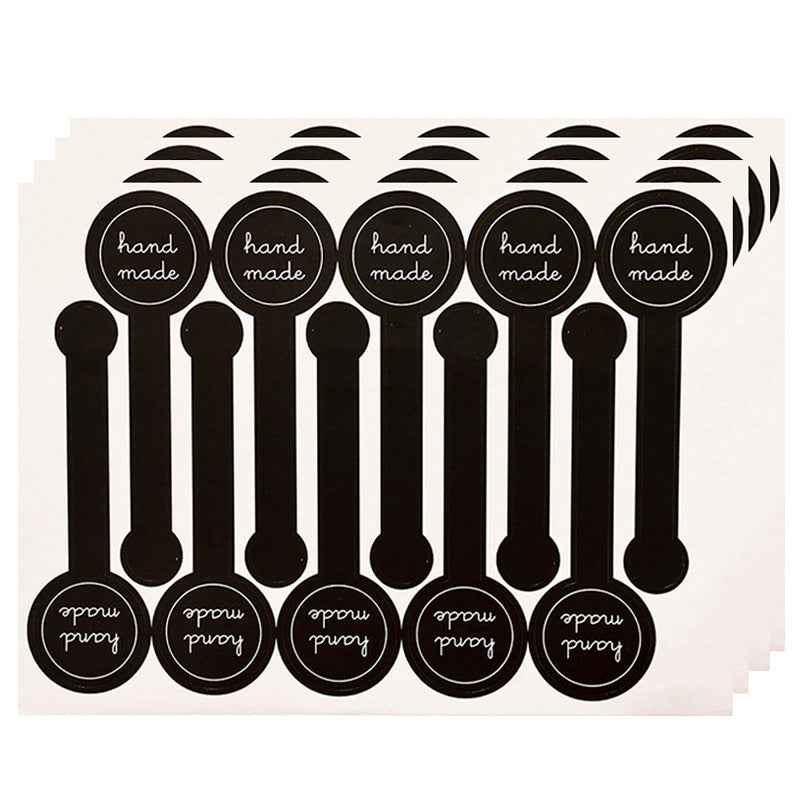 200pcs Hand Made Lollipop Sealing Sticker Black - TTpen