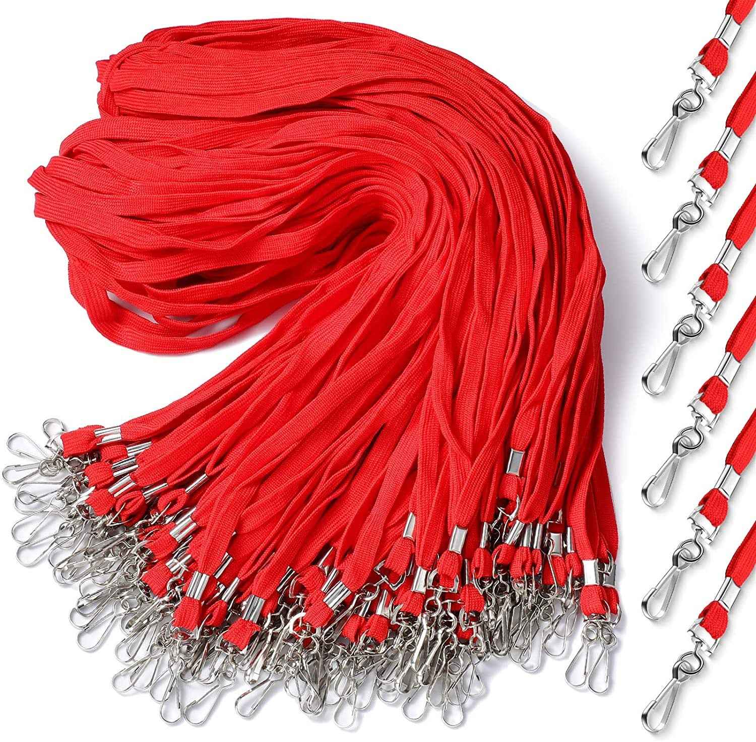 100Pcs Nylon Bulk Lanyard for Id Badges - TTpen