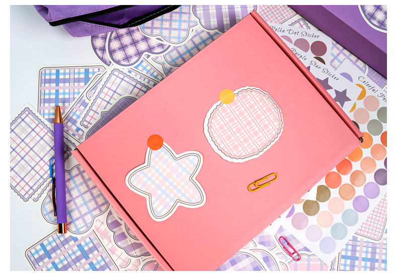 7pcs Shine Diary Notebook Pen Sticker Gift Set for Kids