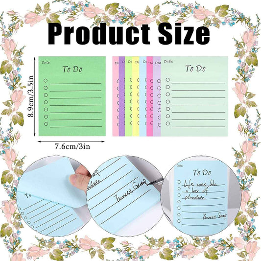 To Do List Sticky Notes Memo,50 Sheets/pad,9 Colors,10x7cm - TTpen