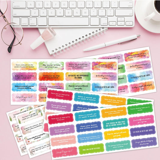 240 Sheets Motivational Inspirational Watercolor Stickers