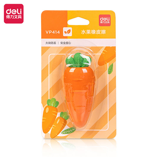 DELI Large Fruit Pencil Eraser Detachable for Kids,3 Color Pack
