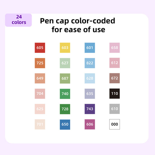 24/36/48 Colors Acrylic Marker Pens Brush Tip