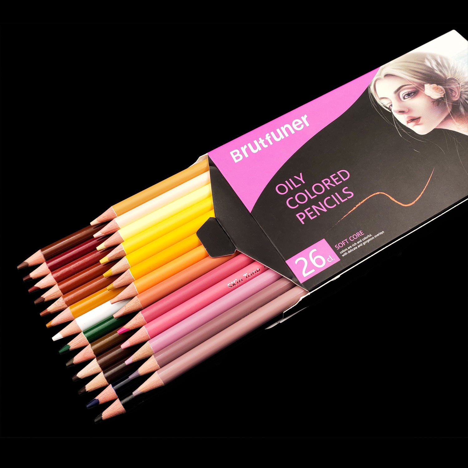 BRUTFUNER Skin Tone Colored Pencils 26/50/72 Colors