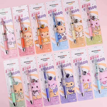 GENVANA MAGOO Zodiac Gel Pens – 12-Pack 0.5mm Black Ink