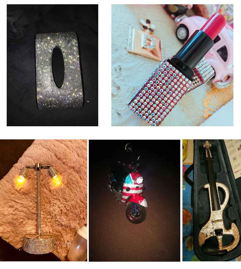 Self Adhesive Rhinestone Strips Crystal Ribbon Sticker Wrap for DIY Car Phone - TTpen