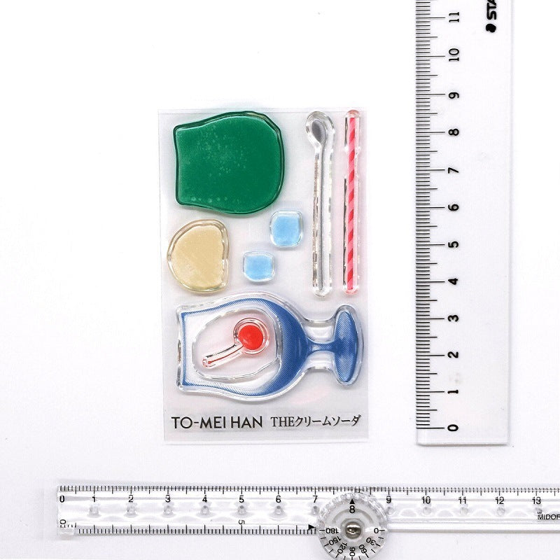 TO-MEI HAN Transparent Drink Cup & Straw Stamps