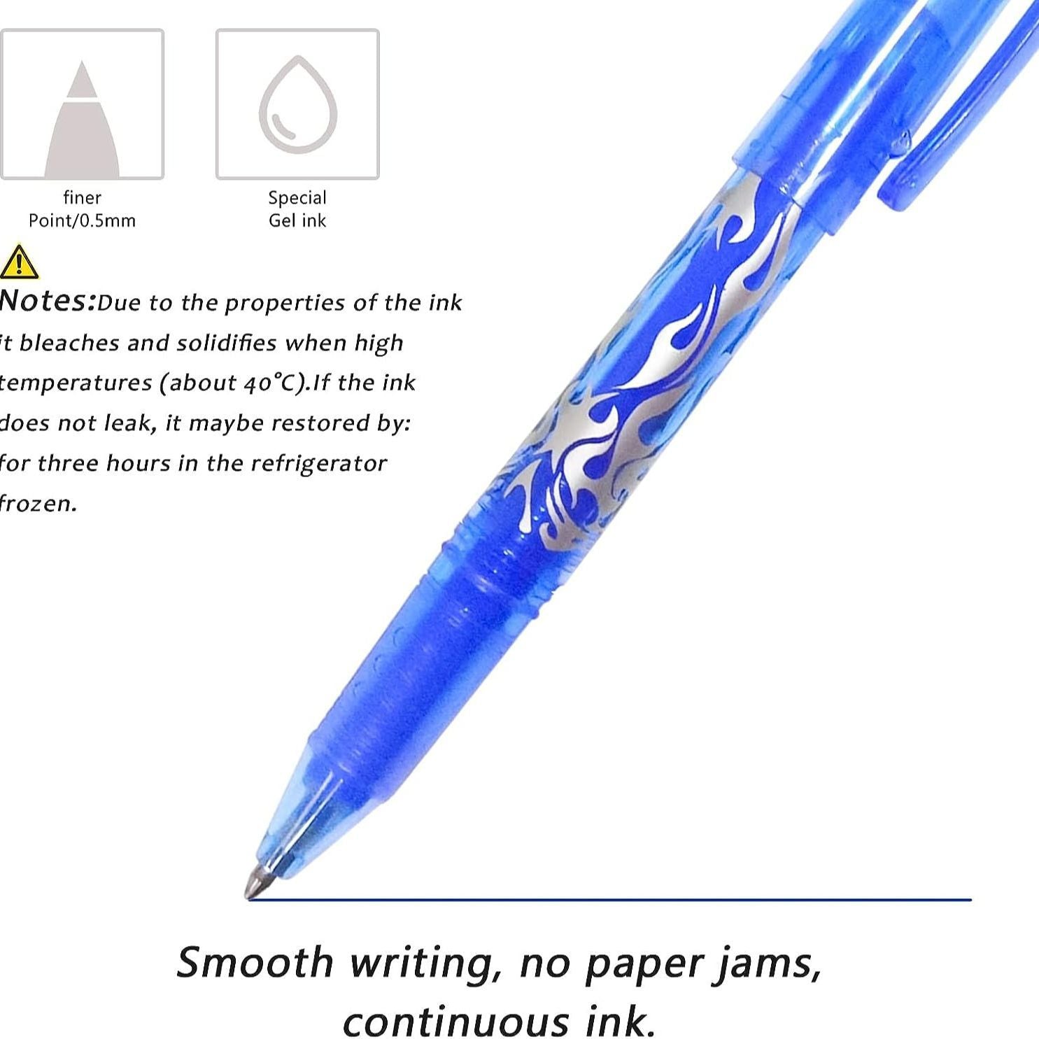12 Colors Erasable Gel Pens